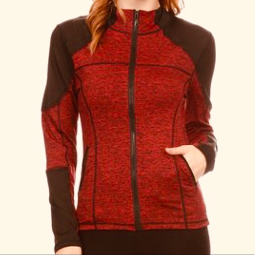 Color Block Red Active Jacket